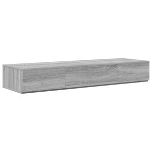 vidaXL Studio skrivbord Gr&aring; Sonoma 110 x 40 x 19,5 cm Konstruerat tr&auml;