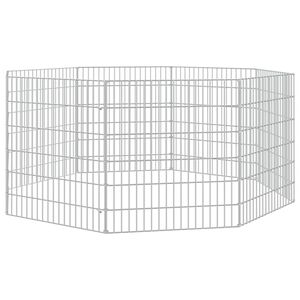 vidaXL Husdjursbur 8-panel 54x60 cm galvaniserat j&auml;rn