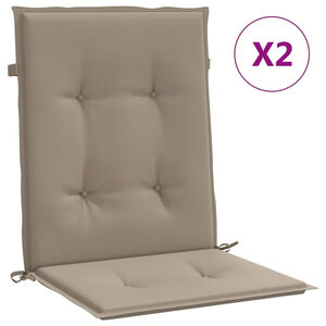 vidaXL Stolsdynor 2 st taupe 100x50x3 cm oxfordtyg