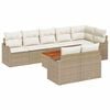 vidaXL Tr&auml;dg&aring;rdsoffset 9 st Beige konstrotting
