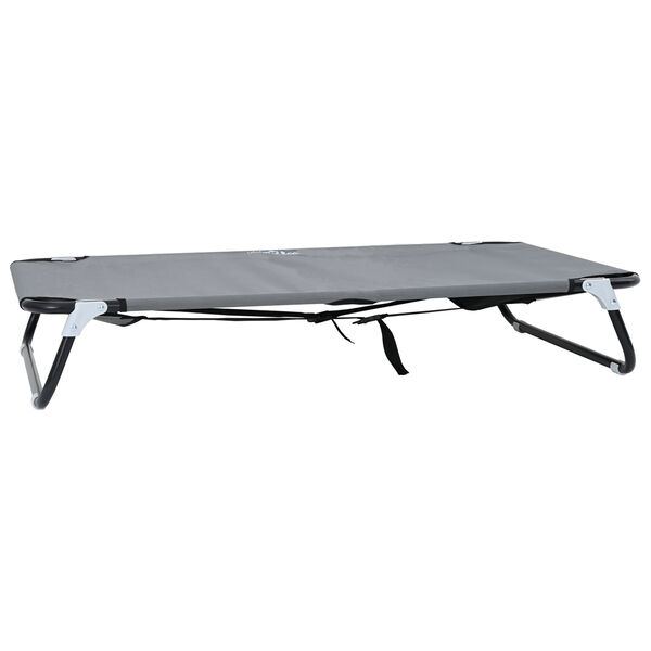 vidaXL Hundsäng Ljusgrå 105 x 65 x 18 cm Oxford Tyg och Stål