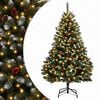vidaXL Plast Hingad Julgran 150 cm 150 LED-lampor Varmvit PVC