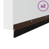 vidaXL Skruvmonterade dörrborsttätningslister 2 pcs Brun 100 cm