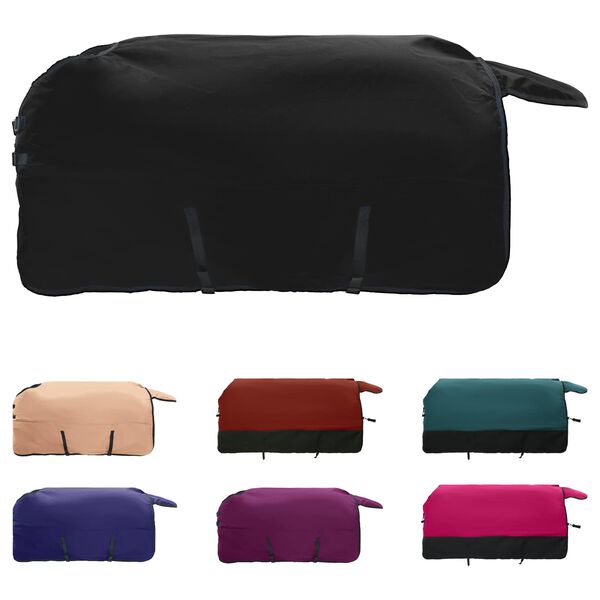 vidaXL H&auml;stdyna M&ouml;rkgr&ouml;n och svart 105 cm Polyester