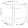 vidaXL Odlingslåda vaxbrun 31x31x31 cm massiv furu