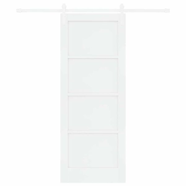 vidaXL Skjutd&ouml;rr Vit 78 x 202 cm Massiv furu