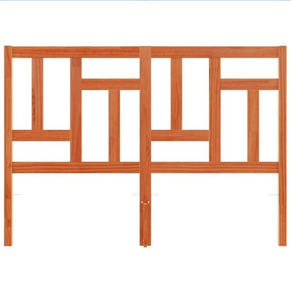 vidaXL Huvudgavel vaxbrun 140 cm massiv furu