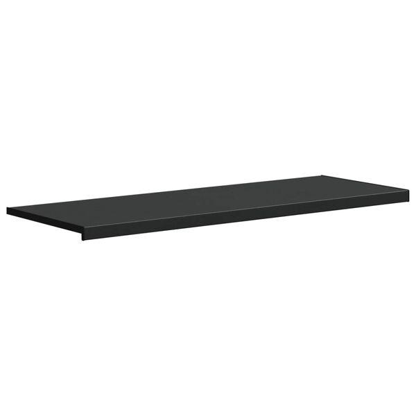vidaXL F&ouml;nsterbr&auml;da Svart med tr&auml;&aring;dring 160 x 50 x 4,5 cm PVC