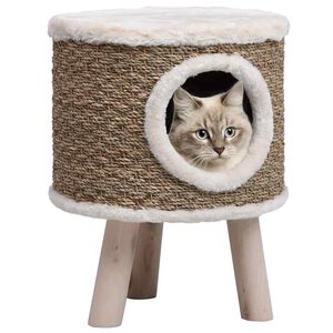 vidaXL Kattkoja med tr&auml;ben 41 cm sj&ouml;gr&auml;s