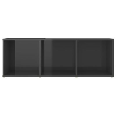 vidaXL TV-bänk grå högglans 107x35x37 cm konstruerat trä