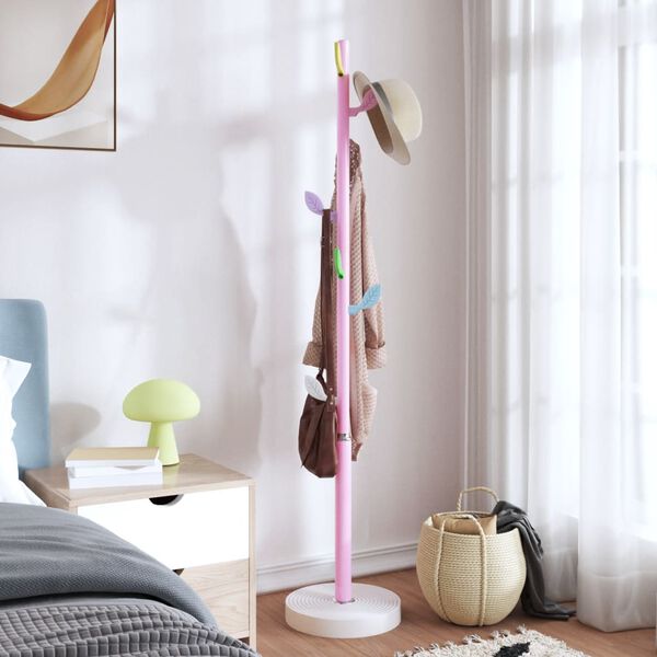 vidaXL Klädhängare rosa 172 cm pulverlackerat järn