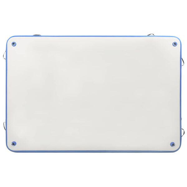 vidaXL Uppbl&aring;sbar flotte bl&aring; och vit 200x150x15 cm