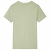 T-shirt med korta ärmar för barn ljus khaki 128