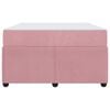 vidaXL S&auml;ngram med madrass Rosa 120 x 200 cm tyg