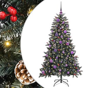 vidaXL Konstgjord julgran Gr&ouml;n 150 cm PVC och Plast och St&aring;l