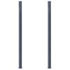 vidaXL Staketstolpar 2 st m&ouml;rkgr&aring; 185 cm aluminium