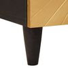 vidaXL Sidokabinett Svart och Guld 40 x 33.5 x 110 cm massivt mangoträ