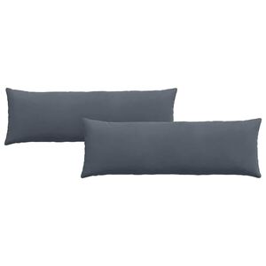 vidaXL Sofakuddar 2 pcs M&ouml;rkgr&aring; 120 x 40 cm Kordread tyg