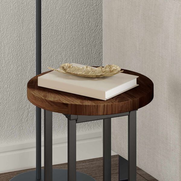 vidaXL Bordsskiva Ljusbrun &Oslash; 30 x 2,5 cm Massivt Ektr&auml;