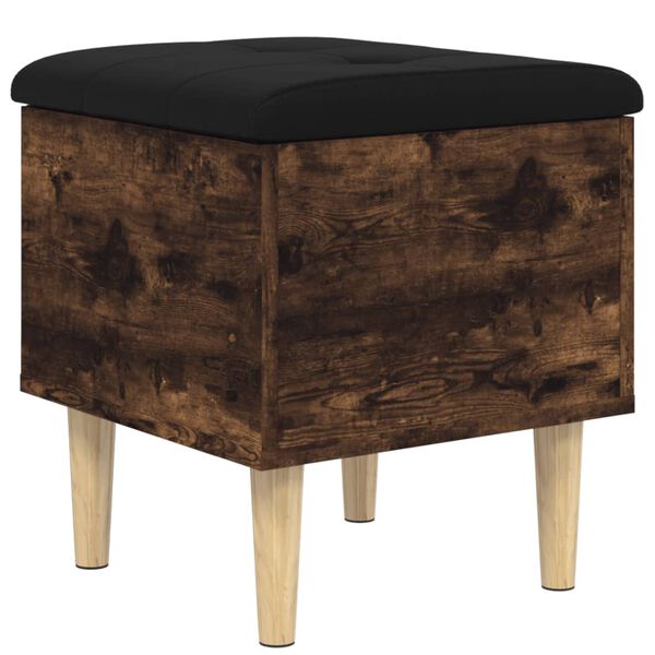 vidaXL Förvaringsbänk rökfärgad ek 42x42x46 cm konstruerat trä