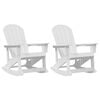 vidaXL Adirondack Gungstolar 2 st Vit HDPE