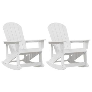vidaXL Adirondack Gungstolar 2 st Vit HDPE