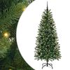 vidaXL Konstgjord julgran med 150 LED-lampor Gr&ouml;n 150 cm PE och PVC