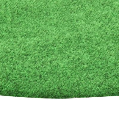 vidaXL Konstgräs med halkskydd dia. 95 cm grön rund