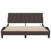 vidaXL Bed Frame without Mattress "Hanko" Dark Brown 160x200cm Fabric