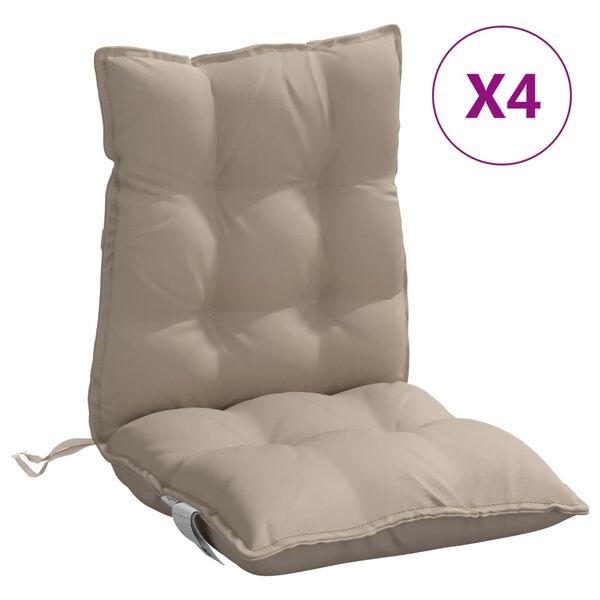 vidaXL Stolsdynor 4 st taupe oxfordtyg