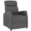 vidaXL Elektrisk reclinerfåtölj mörkgrå tyg
