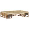 vidaXL Utomhussoffset 9 st Naturlig och Beige