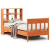 vidaXL S&auml;ngram utan madrass vaxbrun 75x190 cm massiv furu