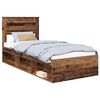 vidaXL S&auml;ngram med huvudgavel Gammalt tr&auml; 90 x 200 cm Massiv furu