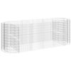 vidaXL Planteringsgabion galvaniserat j&auml;rn 300x100x100 cm