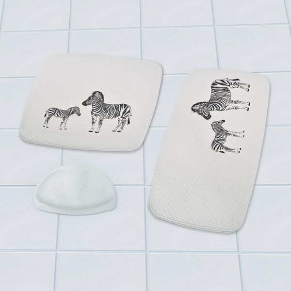 RIDDER Badmatta Zebra 54x54 cm vit och svart