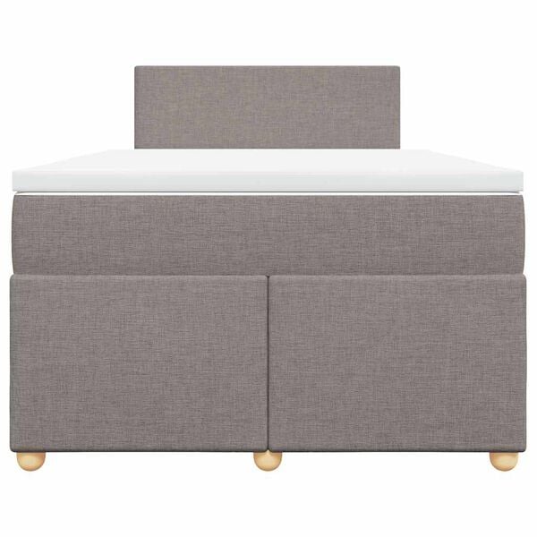 vidaXL Rams&auml;ng med madrass taupe 120x190 cm tyg