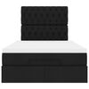 vidaXL Ottoman s&auml;ngram med madrass svart 120x190 cm tyg
