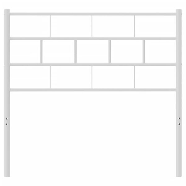 vidaXL Huvudgavel metall vit 75 cm