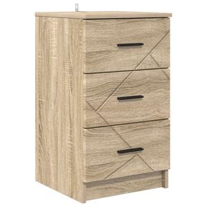 vidaXL Nattduksbord med l&aring;da Sonoma ek 38 x 38 x 66 cm Konstruerat tr&auml;