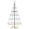 vidaXL Julcone-tr&auml;d med stativ Svart 126 cm St&aring;l