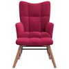 vidaXL Gungstol med fotpall vinr&ouml;d sammet