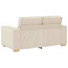 vidaXL Soffa 2 pcs Beige 220 x 80 x 84 cm Linnenblandad tyg