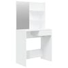 vidaXL Sminkbord med spegel vit 74,5x40x141 cm