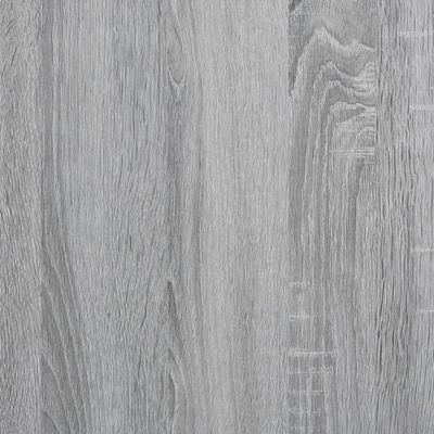 vidaXL Skrivbord grå sonoma 100x45x76 cm trä pulverlackerat stål