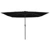vidaXL Trädgårdsparasol Svart 295 x 295 x 245 cm Polyester och Stål