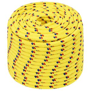 vidaXL M&aring;ngsidigt bruksrep 12 mm 50 m Gul PP 930 kg Maxbelastning