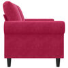 vidaXL 2-sitssoffa vinr&ouml;d 140 cm sammet