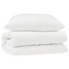 vidaXL T&auml;ckeset med kudde 2 st Vit Mikrofiber