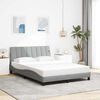 vidaXL Bed Frame without Mattress "Hanko" Light Grey 120x200 cm Fabric